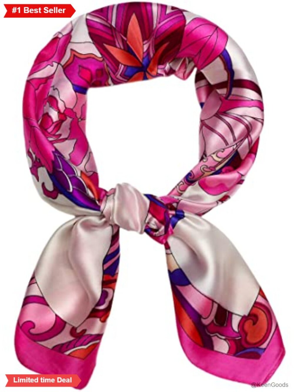 Silk Feeling Satin Square Scarf 27.5'' Head Neck Hair Wrap for Women